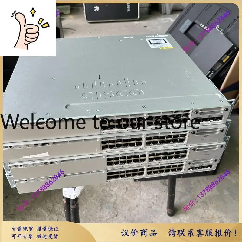 

WS-C3850-24T-S 24-port Gigabit Electrical Port, Three-layer Machine, Single Power Supply