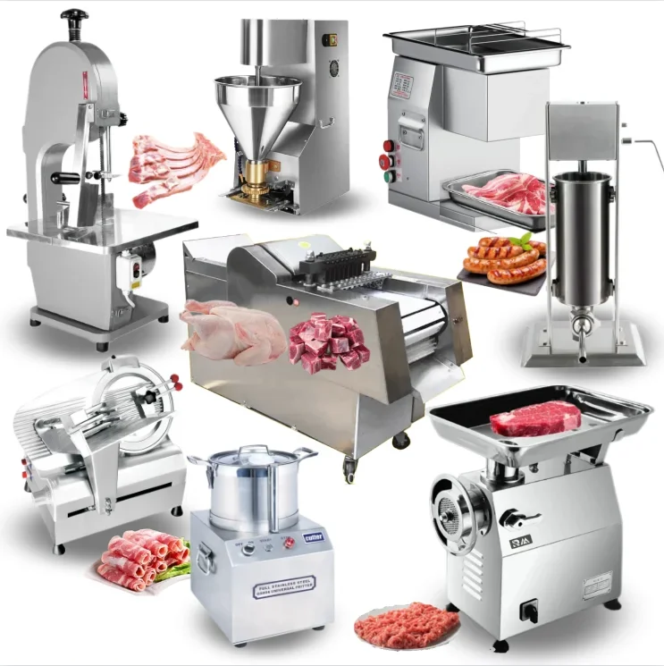 

Commercial Food Manual Sausage Meat Grinder Slicing Cutter Meat Cut Mincer Slicer And Bone Crusher Grind Product Making Machine