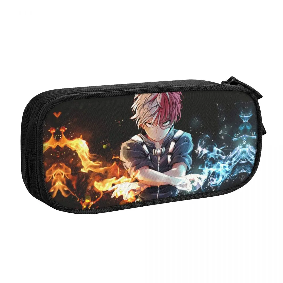 Custom Korean Cool Anime Todoroki BNHA Pencil Case for Boys Gilrs My Hero Academia Large Capacity Pen Box Bag School Accessories
