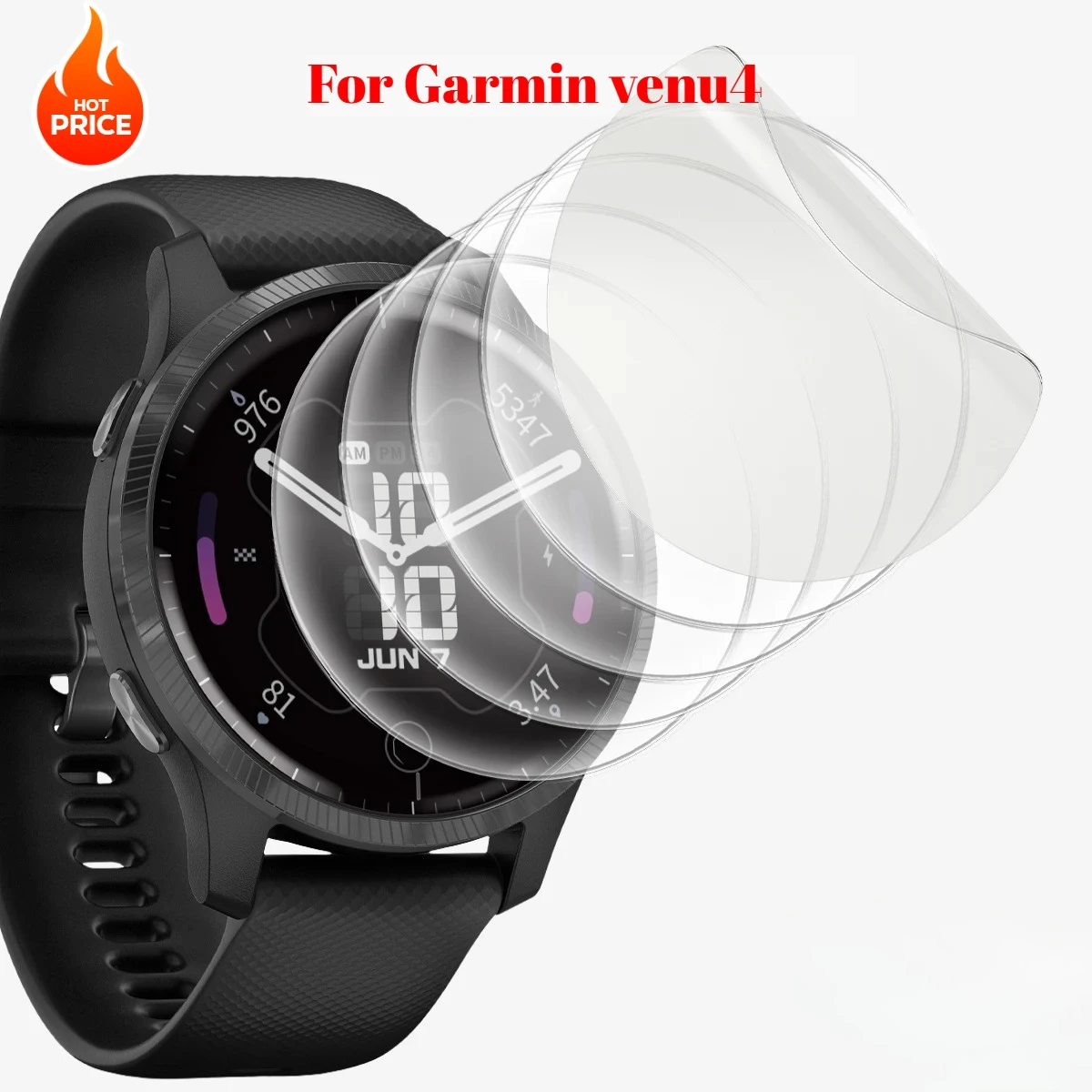 Schutzfolie für Garmin Venu 4 41/45 mm, Displayschutzfolie für Garmin Venu 4 45/41 mm, Schutzfolie für Hydrogelfolie