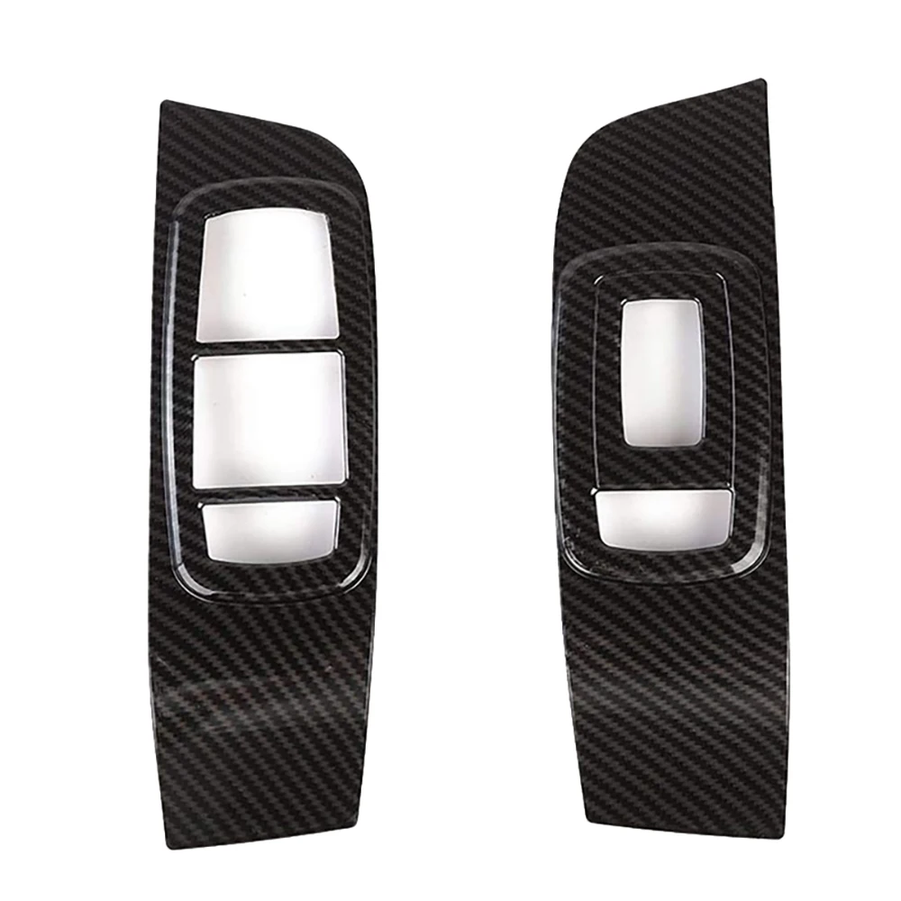 

Window Lift Switch Button Panel Cover Trim Interior Accessories for Dodge Challenger 2015-2020 (Black Carbon