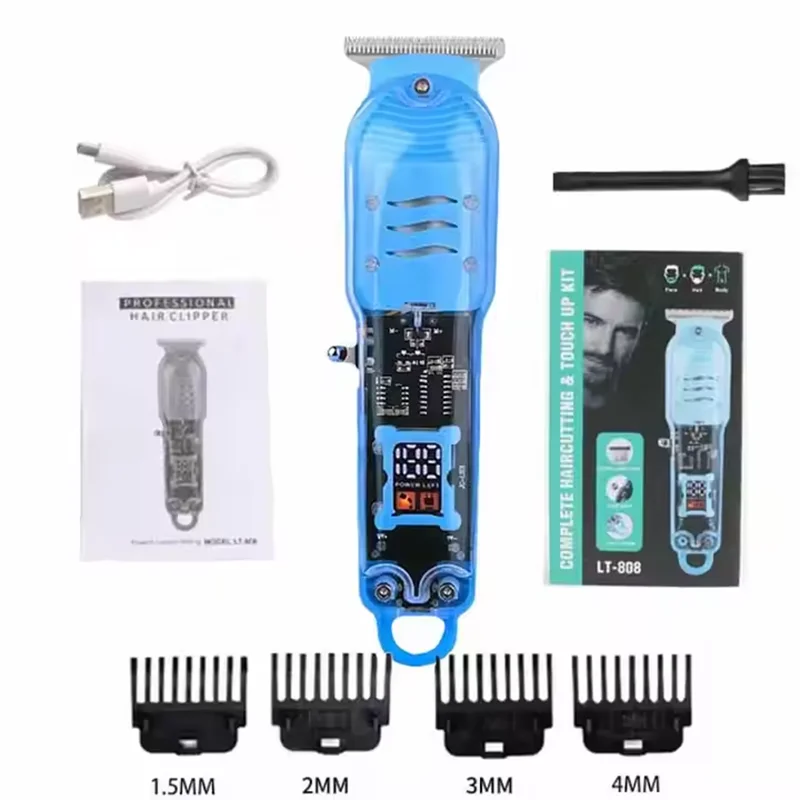 Cordless Rechargeable Edgers Clippers Electric Beard Trimmer Shaver Hair Clippers Hair Trimmer with Lcd Display