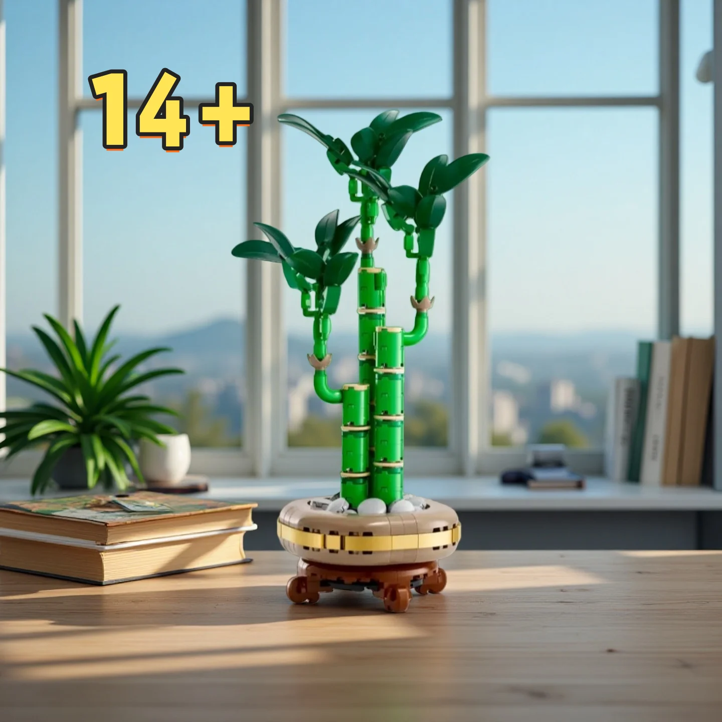 2026 new cute building blocks, brick toys, fun, beautiful bamboo, simple modular assembly, home decoration, adult holiday gifts view 5