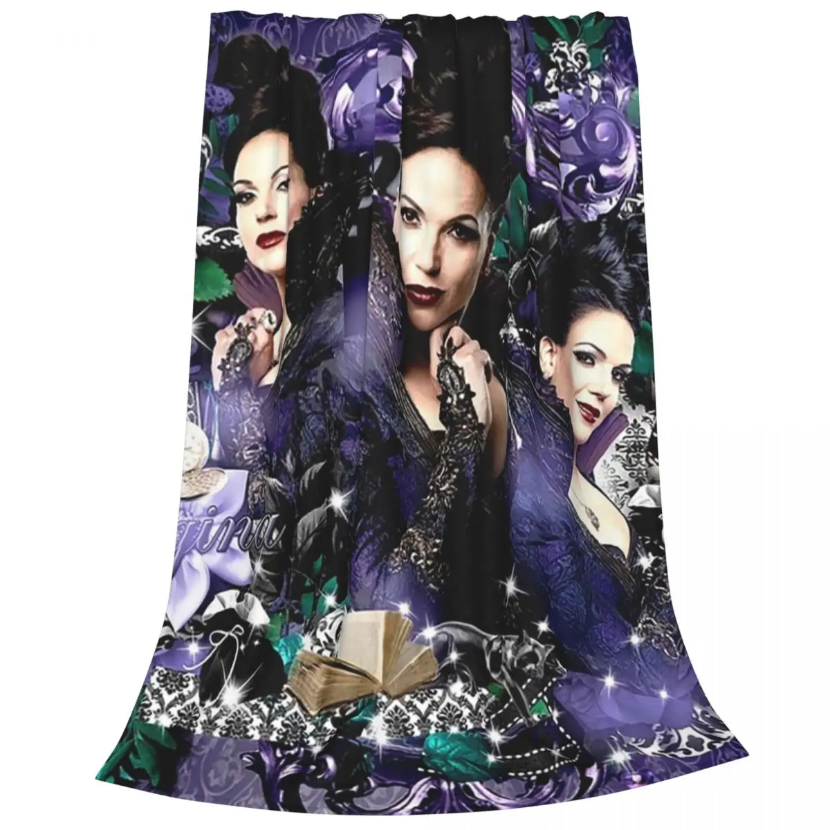 Regina Mills Once Upon A Time Blanket Flannel Multi-function Sofa Throw Blankets For Home Bedroom Outdoor Throws Bedspread Quilt