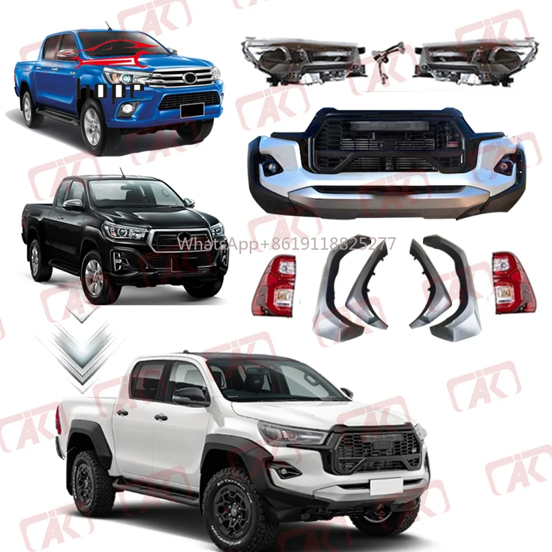 

2023 Gr Спортивный комплект для Facelift, комплект для модернизации кузова для Toyota Hilux Revo 2016 2017 2018 2019 2020