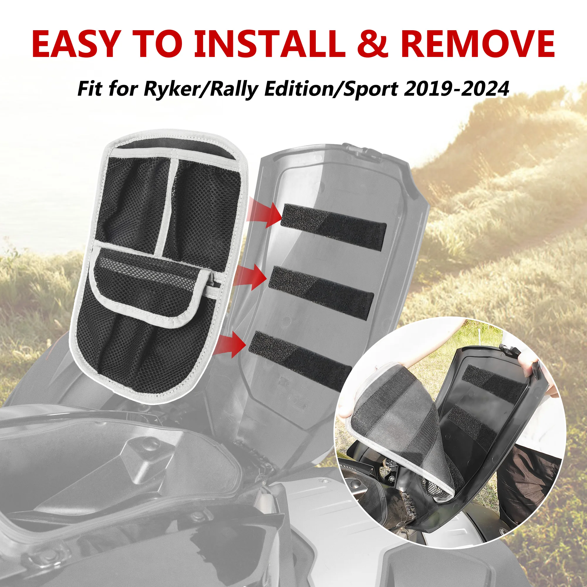 Multi Functional Storage Bag Front Trunk Lid Bag Nylon for Can Am Ryker Rally Edition Sport 2019-2024 Motorcycle Accessories