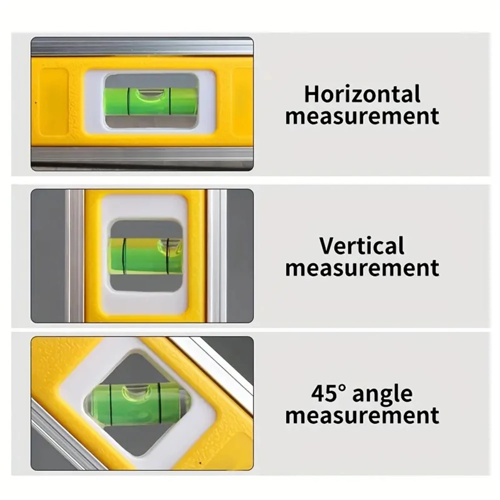 9-calowa poziomica magnetyczna 3 bąbelkowe Mini przenośne narzędzie do poziomowania pionowa pozioma linijka balansowa inklinometr przenośny AB
