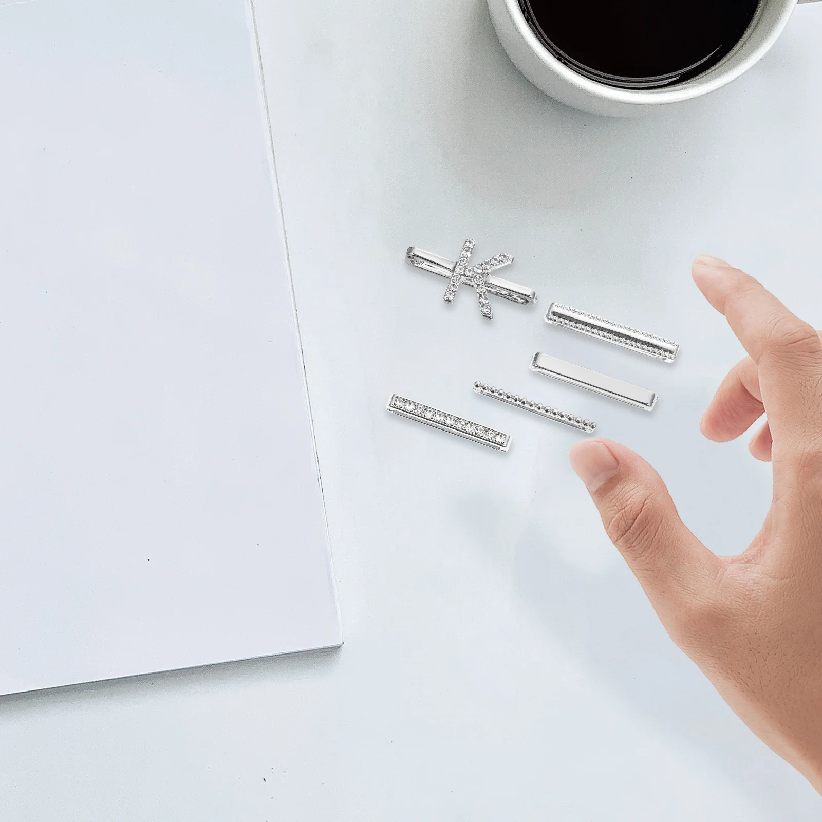 

CHILDWEET 5pcs Metal Strap Decorative for Nails Watch Charms Zinc Alloy Embellishments Letter A Trim Decor Accessory