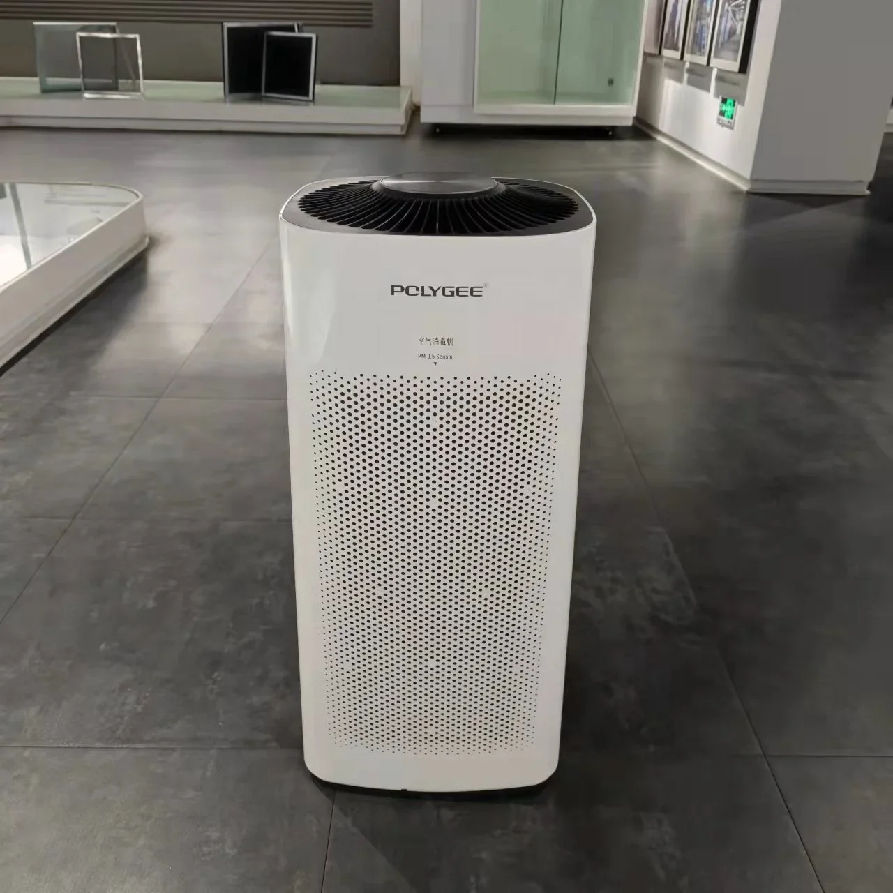 Elektrostatischer Desktop-Luftreiniger mit Polygee Smart Filter