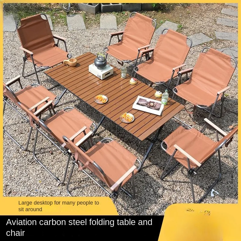 

Outdoor Desk-Chair Folding Tables and Chairs Camping Table and Chair Egg Roll Table Folding Chair Outdoor Camping Picnic