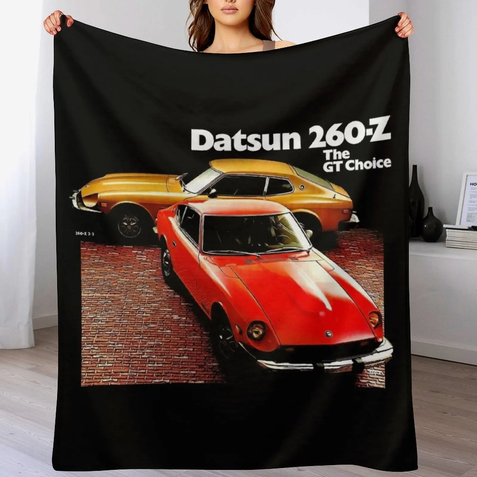 

DATSUN 260-Z Throw Blanket Large Designers Travel Single Blankets