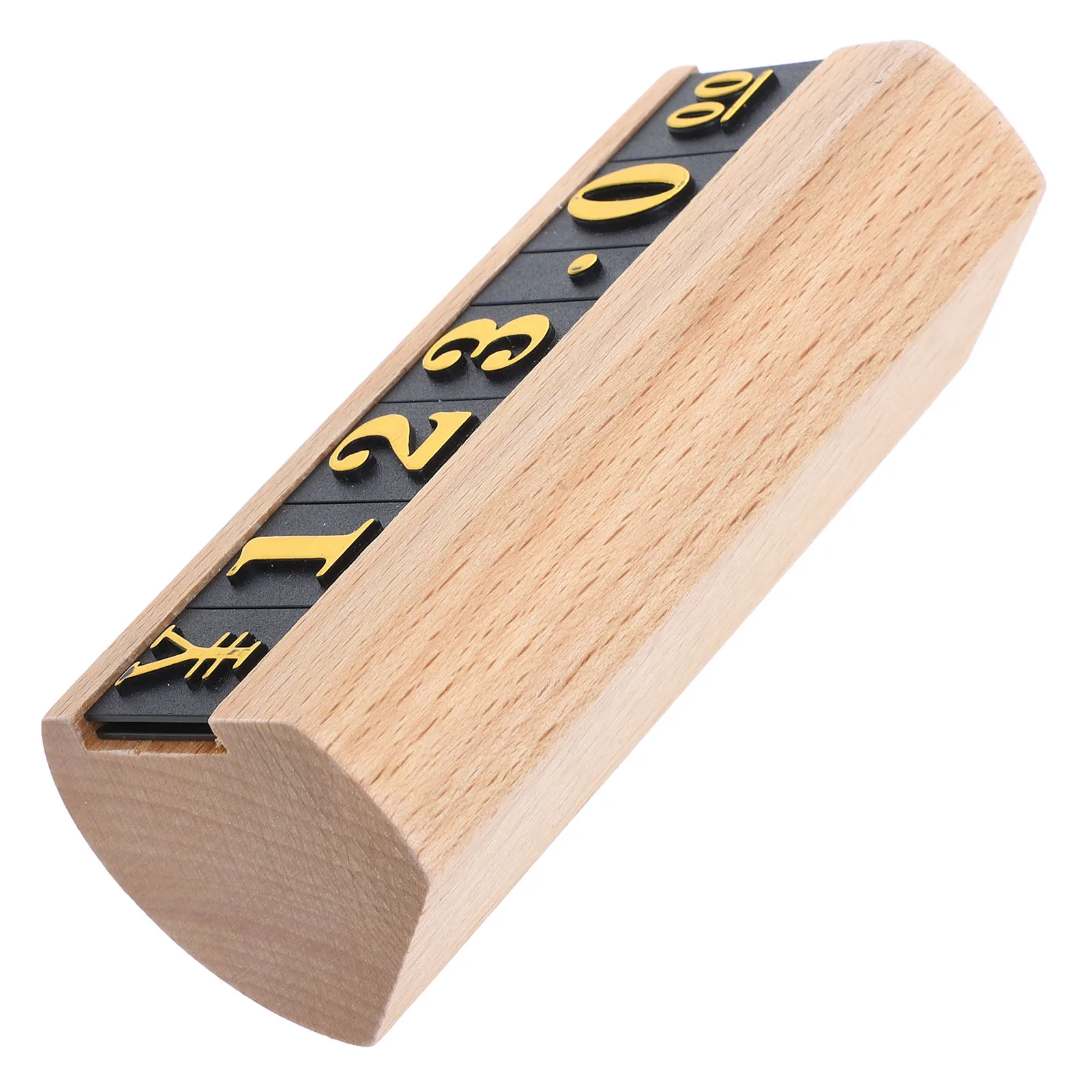 

Long Wooden Price Tag Display Stand Mini Cube Labels Gold Adjustable Retail Signs Prices Block Kit Number Counter