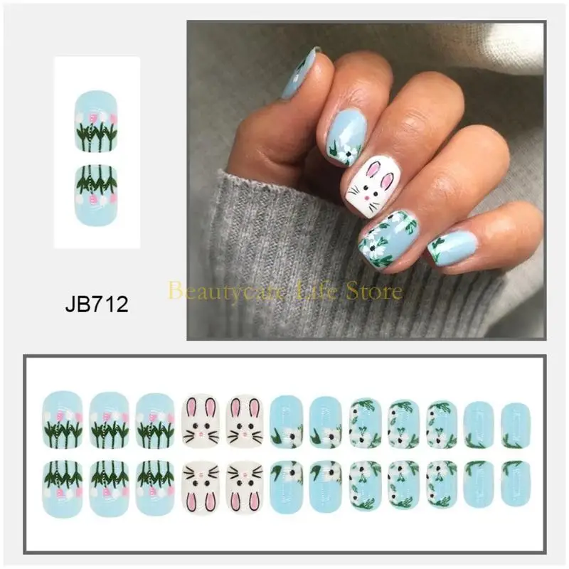 652c-24-шт-Глянцевый-пасхальный-кролик-и-цветочный-рисунок