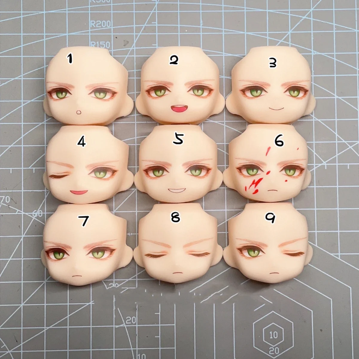 Sephiroth Ob11 Face  Faceplate Handmade Water Sticker Faceplates  Anime Game Cosplay Toy Accessories Free Shipping