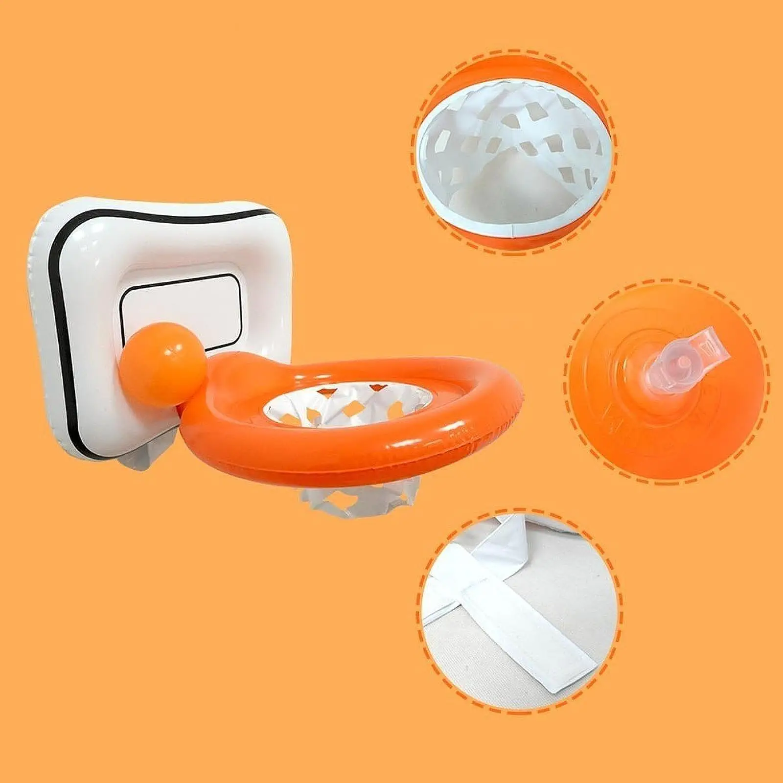 แถบคาดศีรษะห่วงบาสเกตบอลโยนเกมเด็กเกมแบบพกพา Inflatable สําหรับ