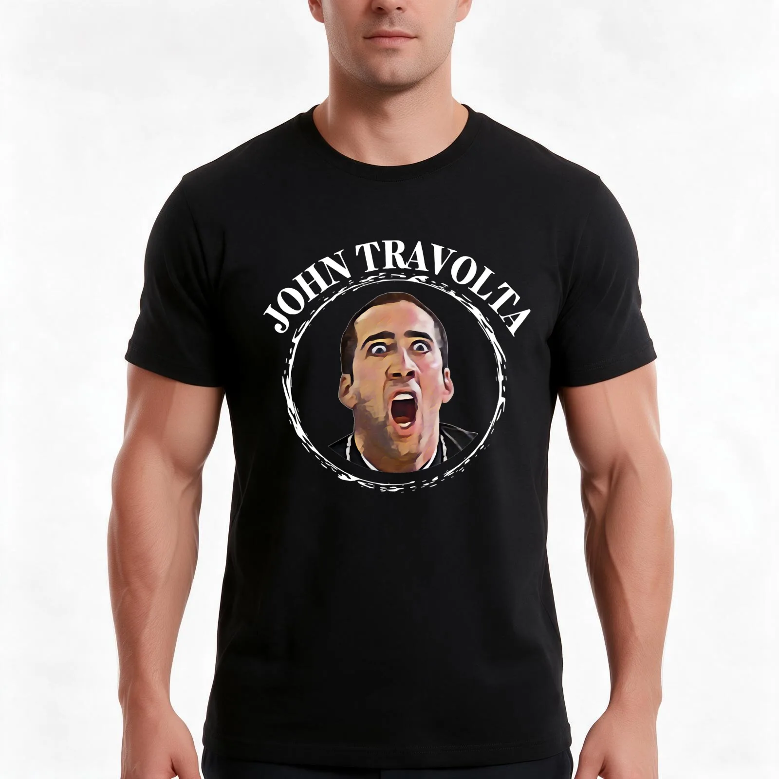 Nicolas Cage Stage Name Actor Filmmaker Coppola Received Many Awards Face Off Design White Cool Gif T-Shirt Unisex Men Women