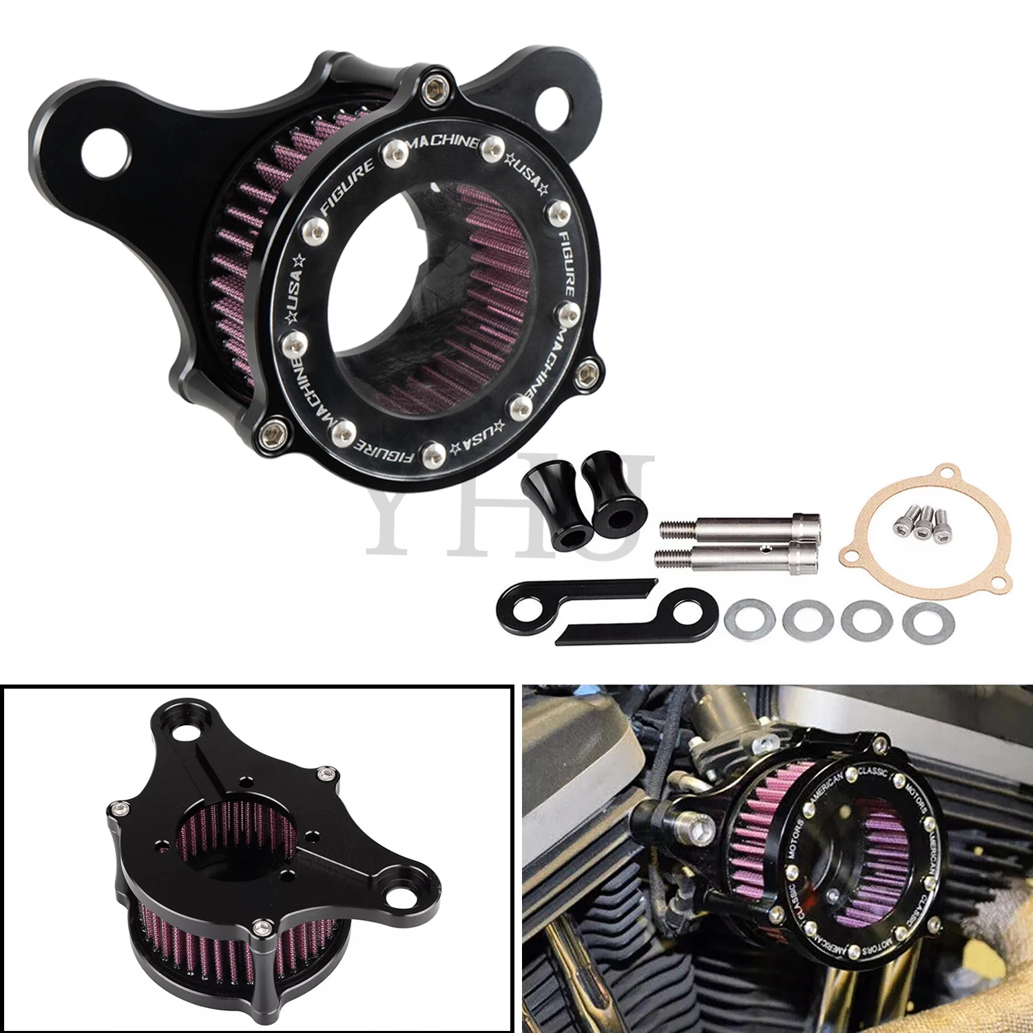 

For Harley Motorcycle Touring Electra Glide FLHTK FLHTCU FLHTC Softail Trike Dyna FXDLS FLSTNSE FLSTSE Air Cleaner Intake Filter