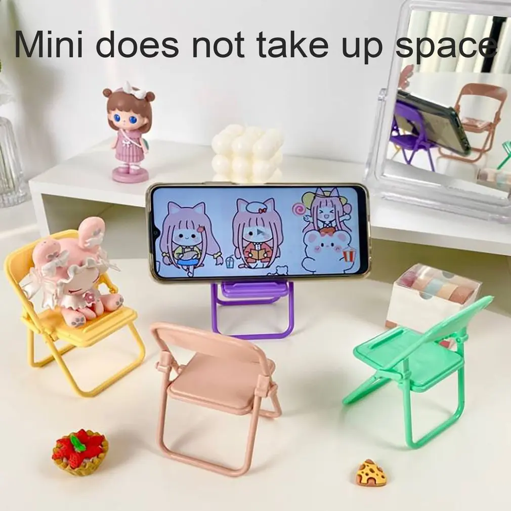 2022 Phone Stand Foldable Chair Cell Desktop Multifunctional Mobile Phones Holder Lazy Practical Stand Cellphone Bracket Hot