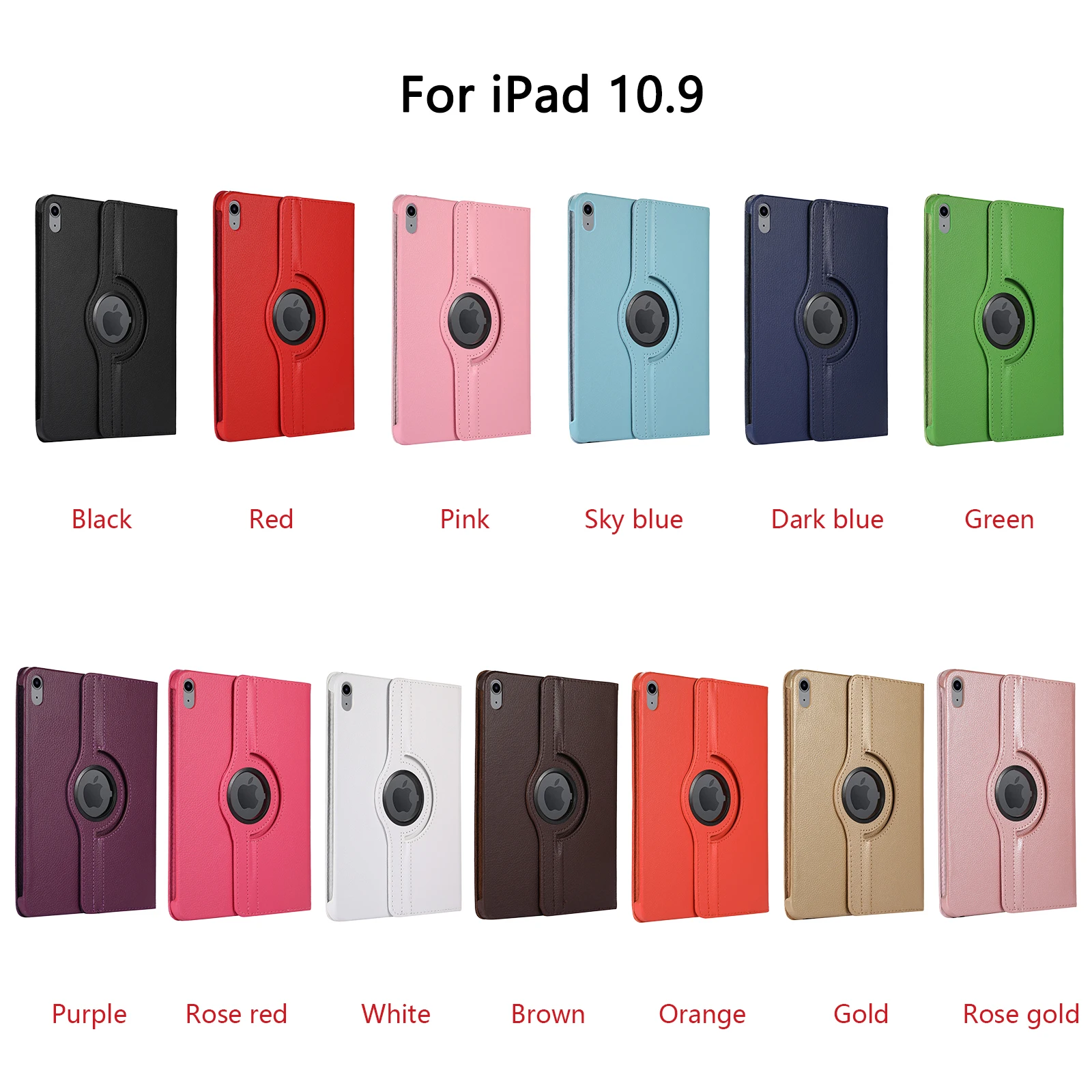 Dla iPad 9 10.2 cal ipad 10 10.9 2022 obracanie skóry inteligentny pokrywa dla iPad 10.2 2020 8th generacji Tablet Case A2696 A2428 A2429