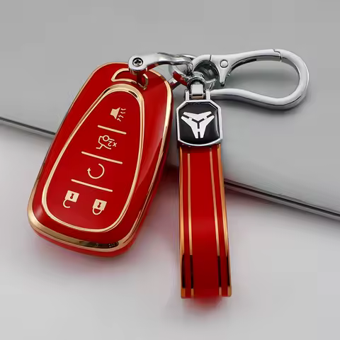 For Chevrolet Chevy Malibu Camaro Cruze Traverse Sonic Volt Bolt Equinox 4/5 Buttons TPU Car Key Case Cover Shell Fob Keychain