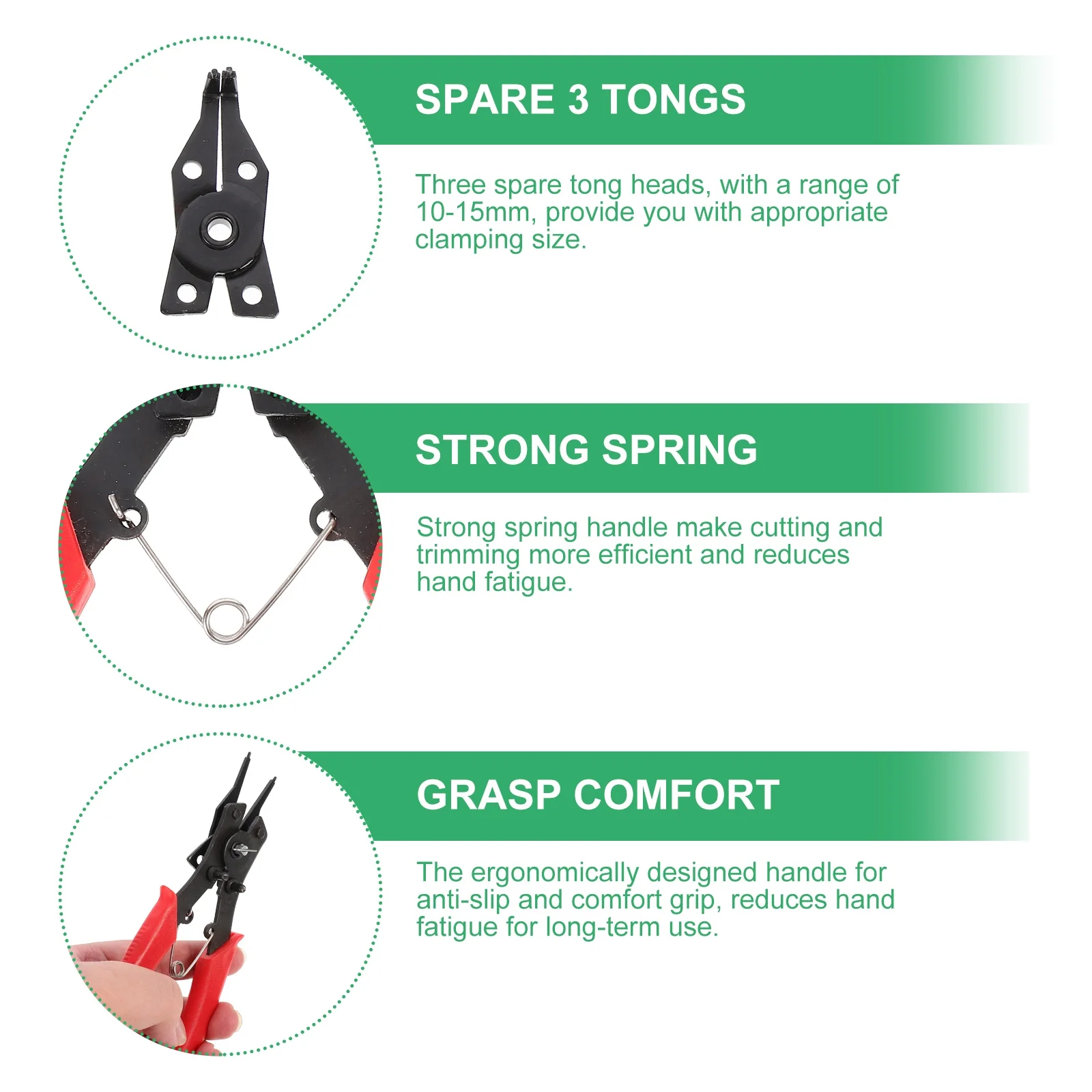 

1Set Snap Ring Pliers High Quality Steel Circlip Plier Tool 4 in 1 Interchangeable Ring Remover Repair Tool for Tight Spaces