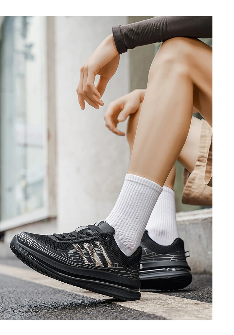 Modische Herren-Freizeitsneaker, atmungsaktives Obermaterial, leicht und strapazierfähig, ideal für Sport und den Alltag. – Detail 16
