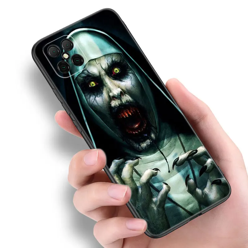 The Nun Valak Horror Black Silicone Phone Case For Huawei Nova 11 12 Ultra 9 10 SE Pro 11E 11i 12i Y70 + Y60 Y61 Y71 Y72 Y90 Y91