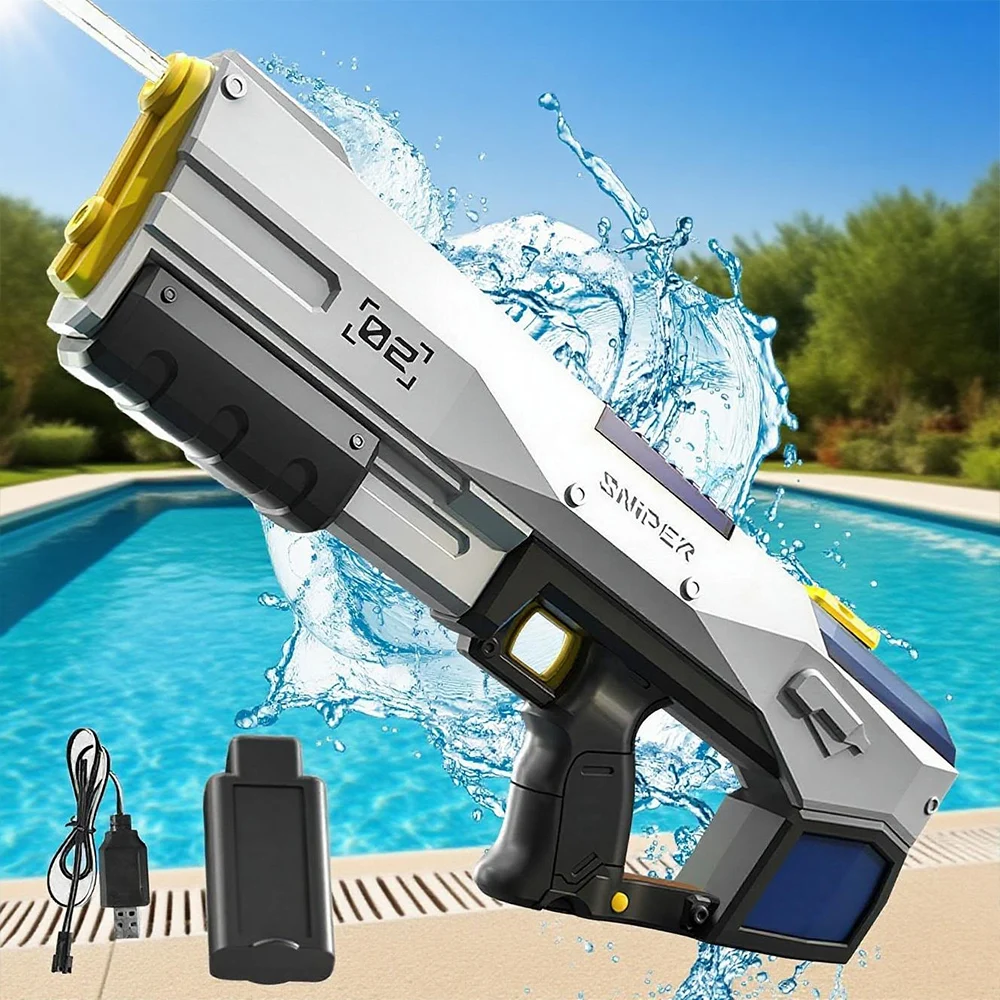 

Electric Water Gun Integrated Manual and Automatic Water Gun Automatic Water Absorption Squirt Gun Summer Swimming Pool Toys