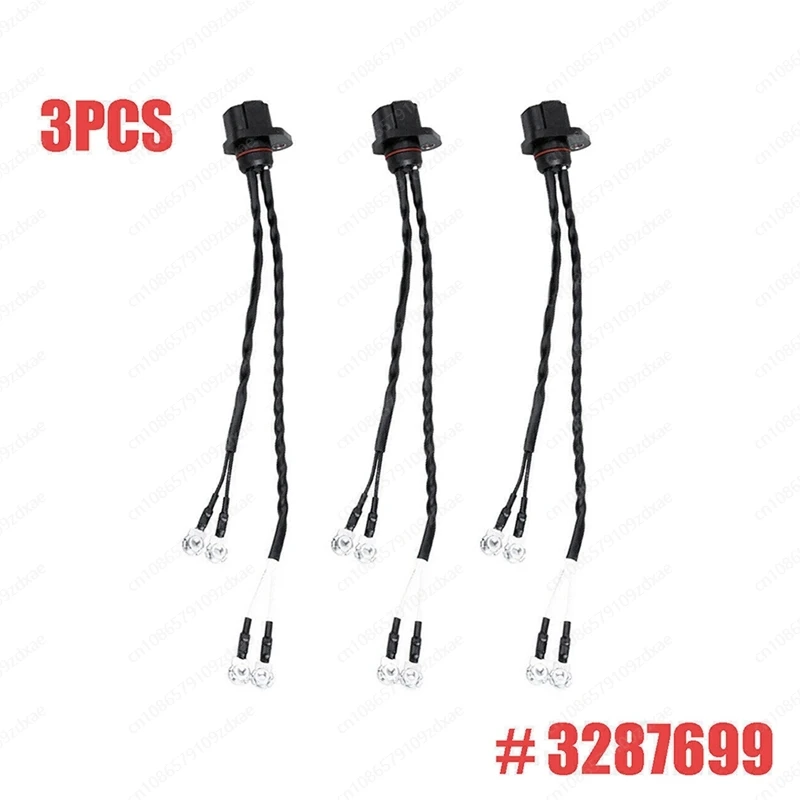 3Pcs Diesel Injector Wire Harness Loom Repair Kit 3287699 M19793 For Cummins 6.7L I6 ISB QSB B Series Parts