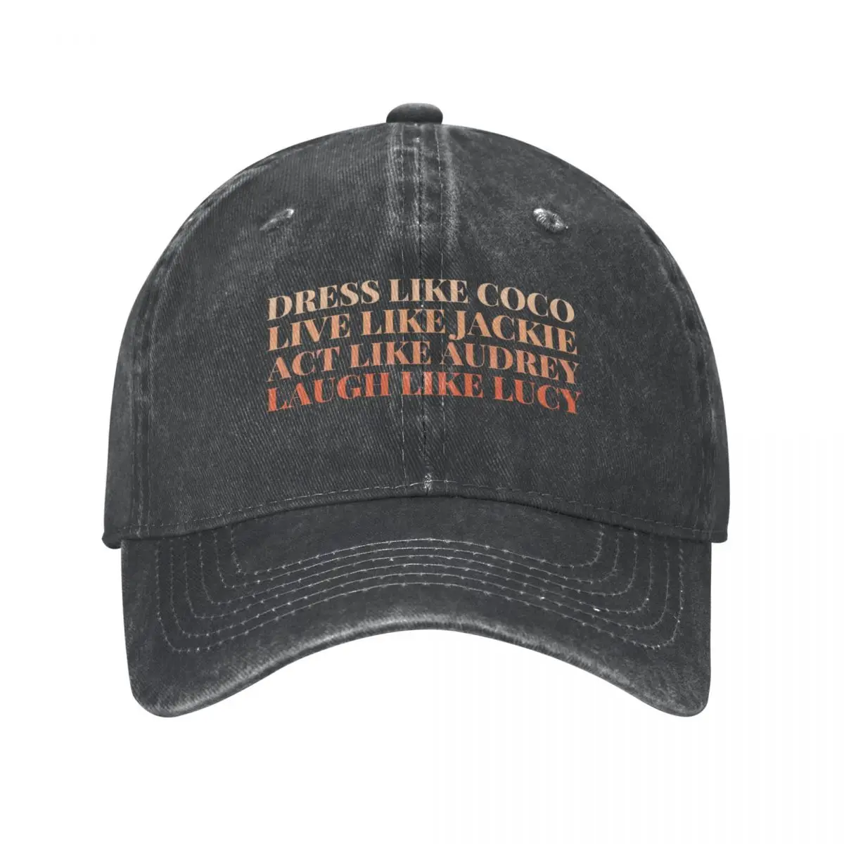 Dress Like Coco Live Like Jackie Act Like Audrey Laugh Lucy Vintage 2022 Cowboy Hat Luxury Brand Mens Hats Women's