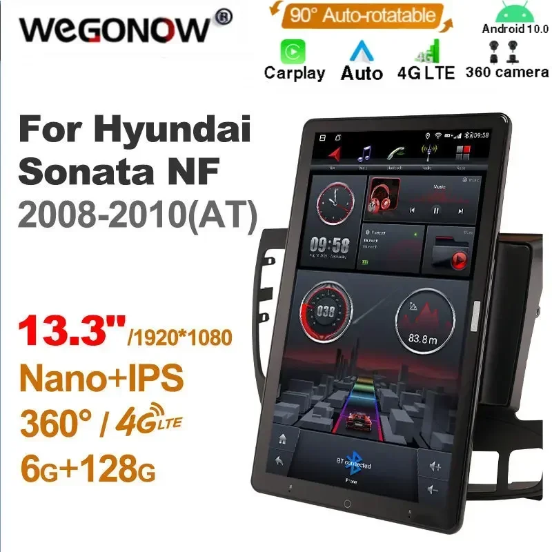 TS10 Android 10.0 Ownice Car Radio Auto for Hyundai Sonata NF 2008-2010 13.3'' No DVD support USB Quick Charge Nano 1920*1080