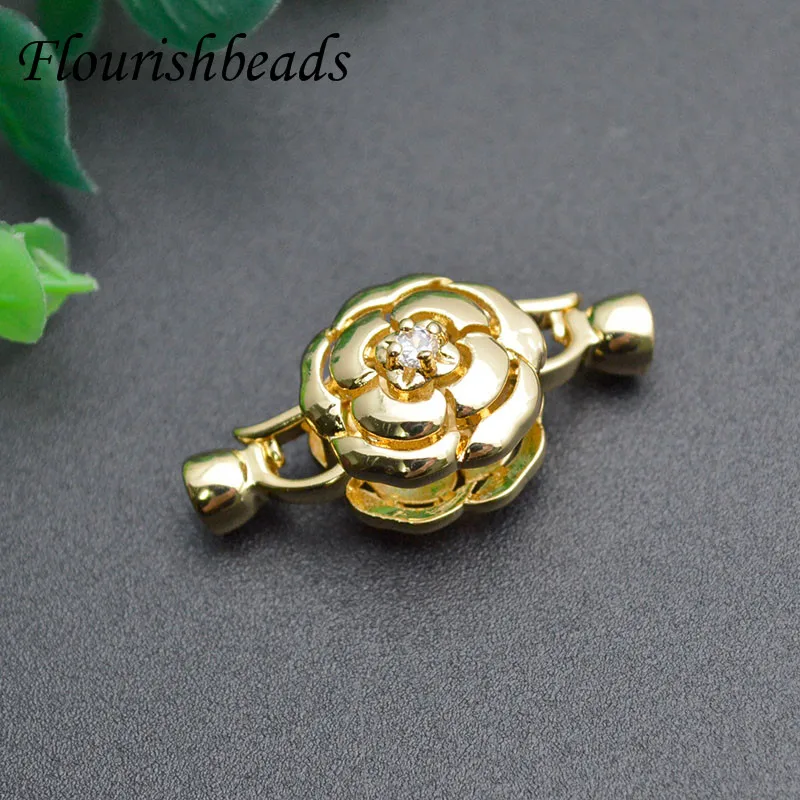 High Quality Nickle Free Flower Shape Clasps Necklace Bracelet Connector for DIY Jewelry Making Accessories 10pcs/lot