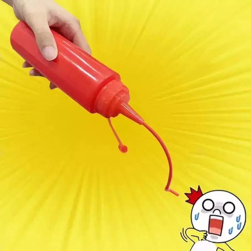Funny Prank Ketchup Bottles Tomato Sauce Practical Jokes for Adults And Kids Cool Toy Frightening Item Fake Ketchup Surprise Gif