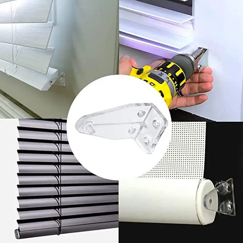 10pcs Blind Shutters Hold Down Tilt Shutters Connector Brackets Horizontal Vertical Window Blinds Bottom Rail Holder Clips