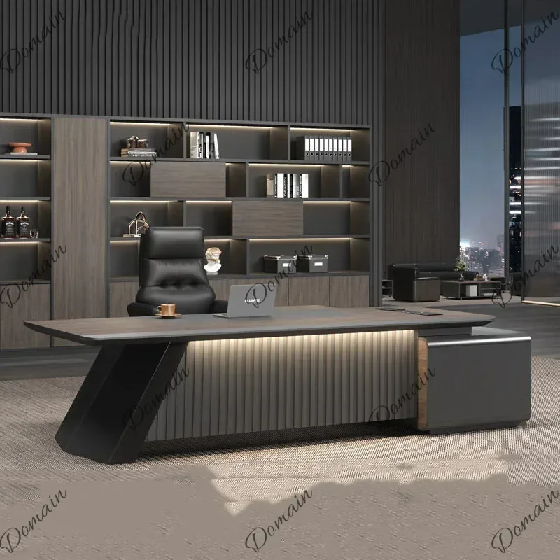 46X M Luxury Designer Office Desk Modern Aesthetic Funky Interior Large Size Office Desk Wooden Mesa Ordenador Lounge Suite Furn