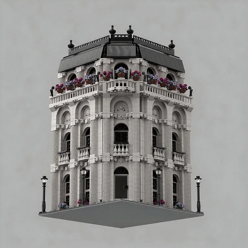 2788 elementów Modułowy Budynek Modułowy Dom MOC Dostosowywane Modułowe Klocki Konstrukcyjne Model dla Dzieci Proste Klocki DIY Zabawka Prezent na Boże Narodzenie