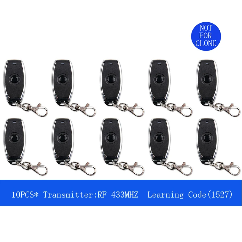 433 MHz RF Remote Control Learning Code 1527 For Gate Garage Door Controller Alarm Key 433mhz Included Battery