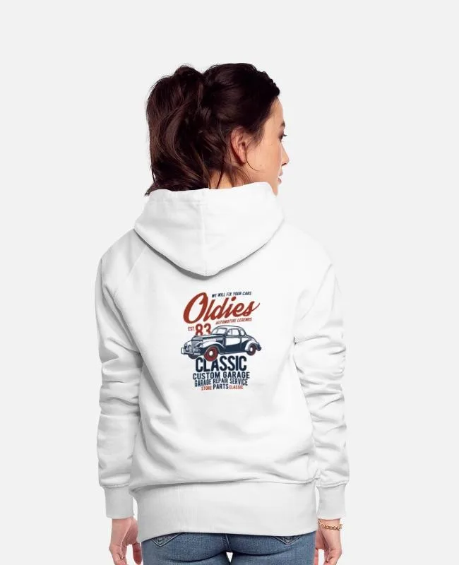 

Vintage Auto - Themed Cotton Hoodie，Boasting A Detailed Old - School Car Illustration and Catchy Radio - Related Phrases