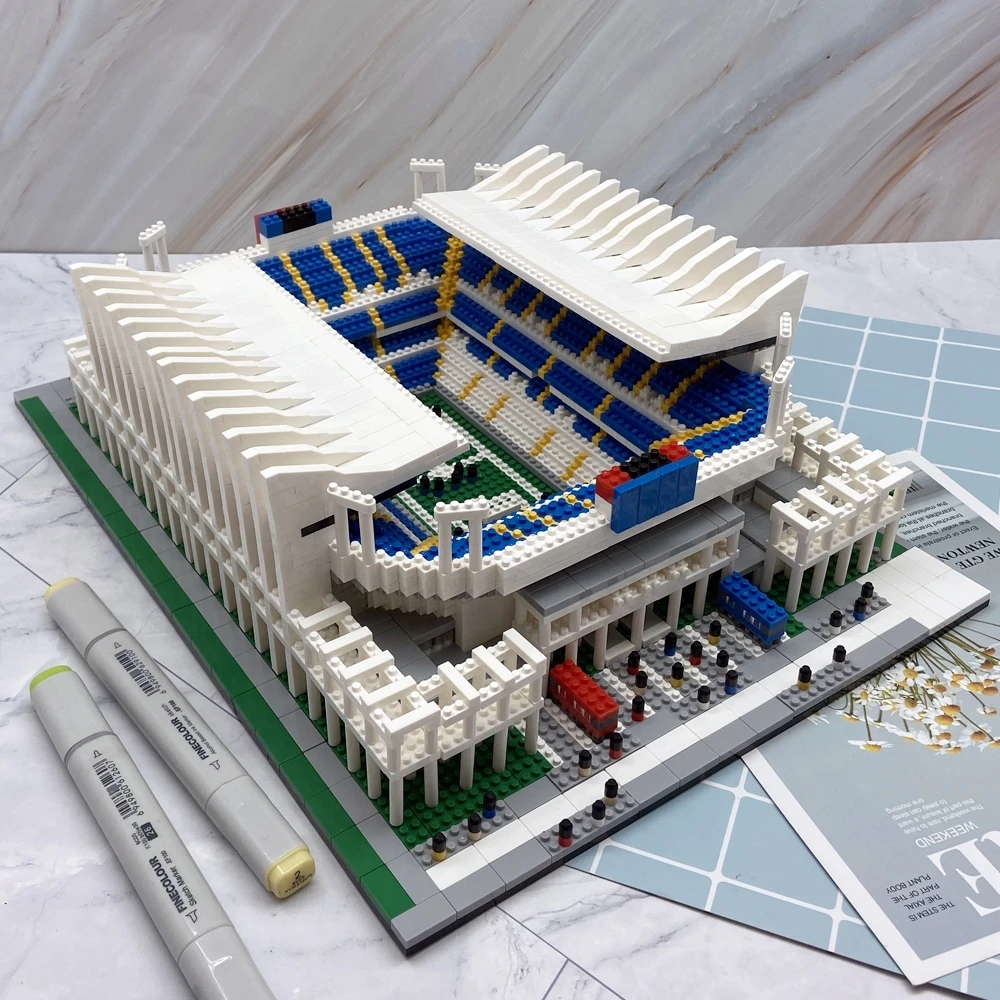 Malag Football Stadium DIY Building Blocks Set Ultra-Detailed 3D Model Sports Enthusiast’s Collectible Building Kit Ideal Gift