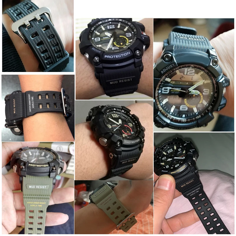 Rubber Silicone Watch Strap For Casio Small/Little Mud King G-SHOCK GG-1000 GWG-100 GSG-100 Classic Bracelet Sports Watchband