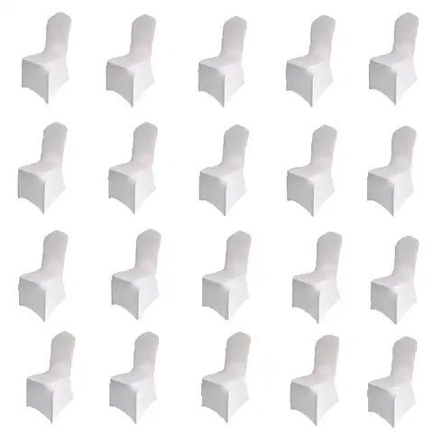 jiaorui 10/20/30/50/100Pcs Spandex Wedding Chair Seat Cover