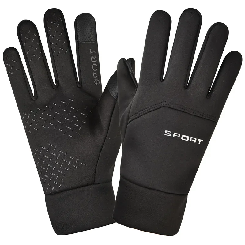 Guante para correr para deportes al aire libre de invierno, guantes cálidos con pantalla táctil para gimnasio, Fitness, guantes con dedos completos para hombres y mujeres, guantes mágicos tejidos