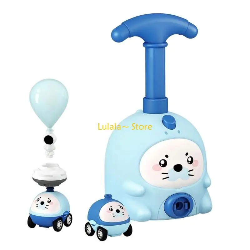 Y4QA Aerodynamic Balloon Launching Vehicle Toy Educational Flying Animal Car Toy For Children STEM Learning Fine Motor Skill