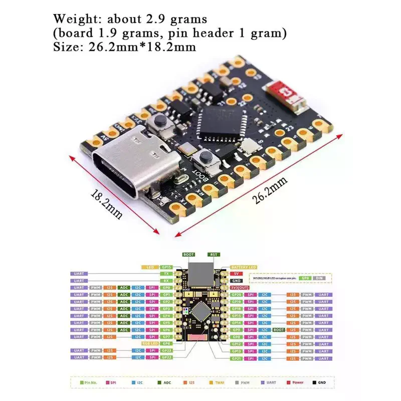 ESP32 C6 Super Mini Development Board Microcontroller Core Board For Programming Learning Project