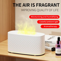 Colorful Simulation Flame Aroma Diffuser Home Hotel Desktop USB Air Humidifier