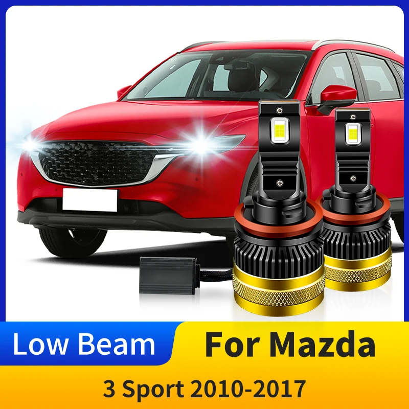 

2pcs CANBUS 160W LED Headlight Bulbs For Mazda 3 Sport 2010-2017 2011 2012 Low Beams Light Bulb Auto Lamp Plug&Play Error-Free