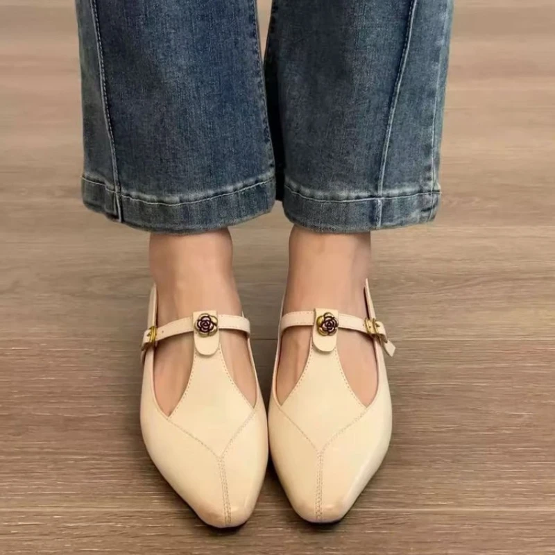 أحذية نسائية جلدية Modis أحذية رياضية نسائية غير رسمية أوكسفورد أحذية مسطحة بكعب منخفض بمقدمة مدببة جلد طبيعي على الكعب فستان 2025 #6