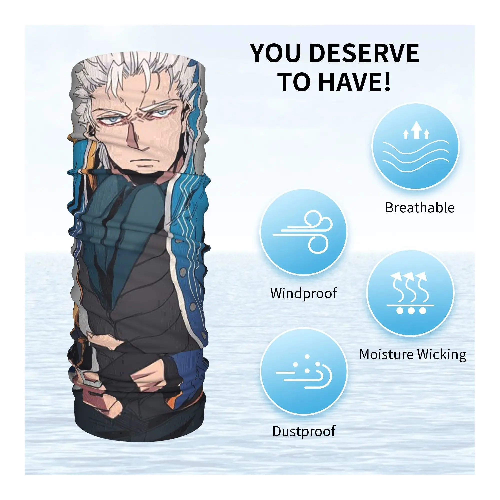 فيرجيل من الشيطان قد يبكي سيري باندانا غطاء الرقبة المطبوعة التفاف وشاح متعدد الوظائف عقال الرياضة في الهواء الطلق للجنسين الكبار