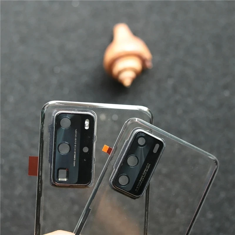 Transparent Glass Battery Back Cover For Huawei p30 P40 Pro / P30 Pro / P20, Rear Housing Door Replacement Repair Spare Parts
