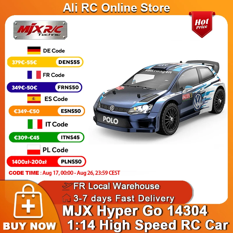 Neue MJX HYPER GO 14304 RC Auto 1/14 2,4G 4WD Bürstenlosen 45 KM/H High Speed Drift Fahrzeug Fernbedienung rennwagen Spielzeug Geschenke Für Kinder